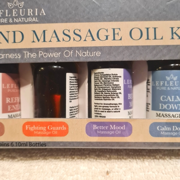 New- Lefleuria Wellness Body and Massage Oil Kit (Set of 6) - Picture 4 of 6